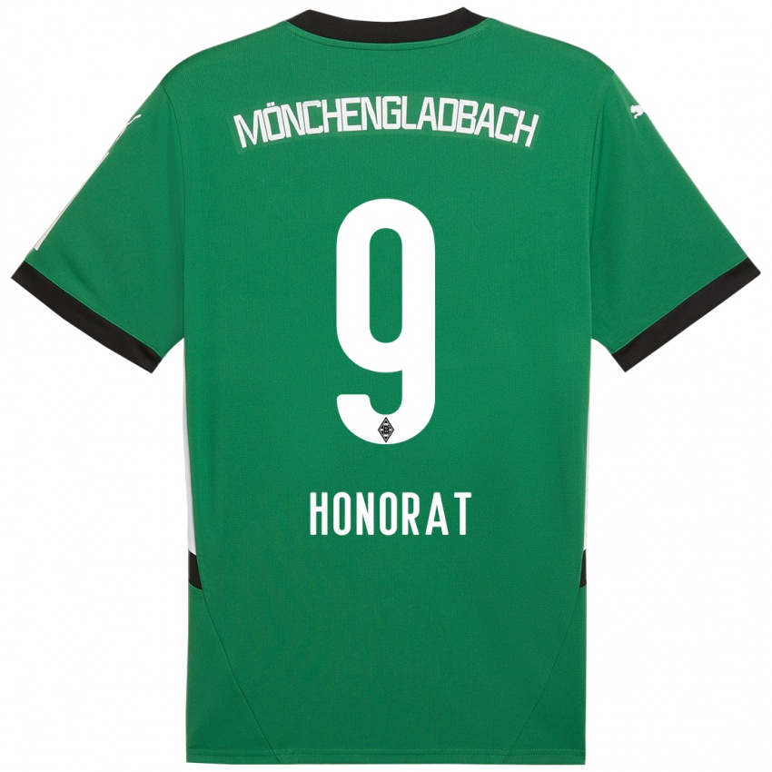 Hombre Camiseta Franck Honorat #9 Verde Blanco 2ª Equipación 2024/25 La Camisa Argentina