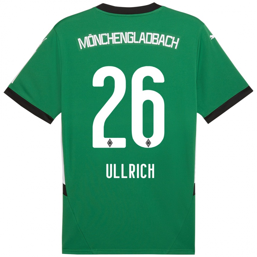 Hombre Camiseta Lukas Ullrich #26 Verde Blanco 2ª Equipación 2024/25 La Camisa Argentina