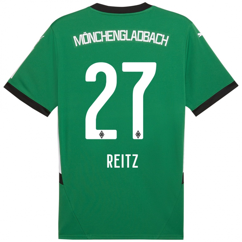 Hombre Camiseta Rocco Reitz #27 Verde Blanco 2ª Equipación 2024/25 La Camisa Argentina