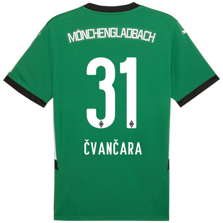 Hombre Camiseta Tomas Cvancara #31 Verde Blanco 2ª Equipación 2024/25 La Camisa Argentina