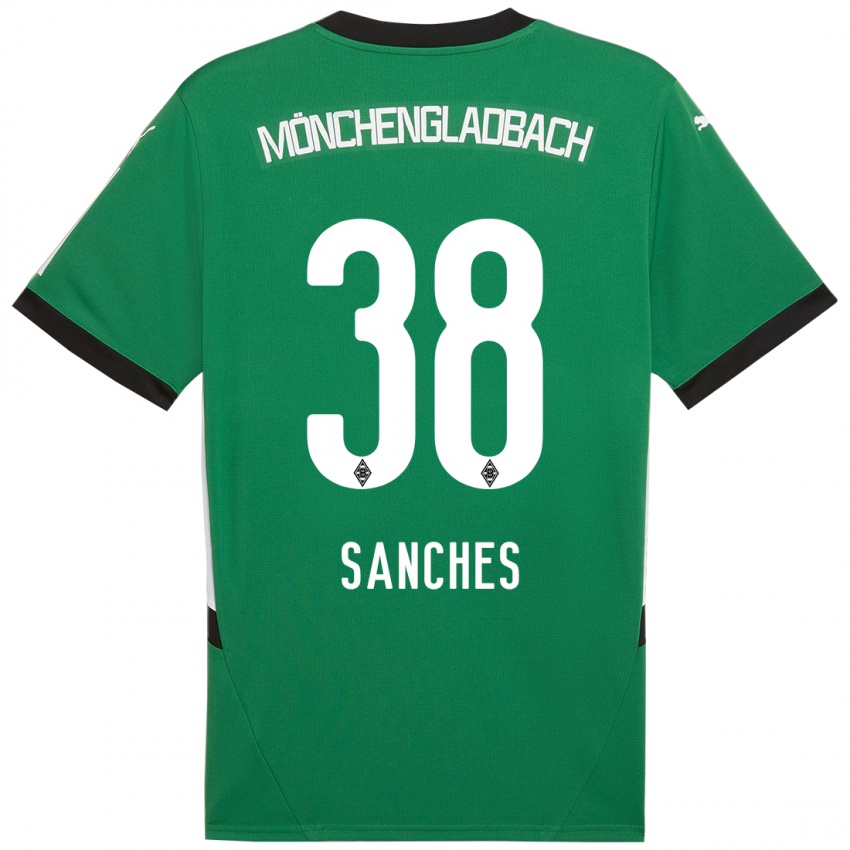 Hombre Camiseta Yvandro Borges Sanches #38 Verde Blanco 2ª Equipación 2024/25 La Camisa Argentina