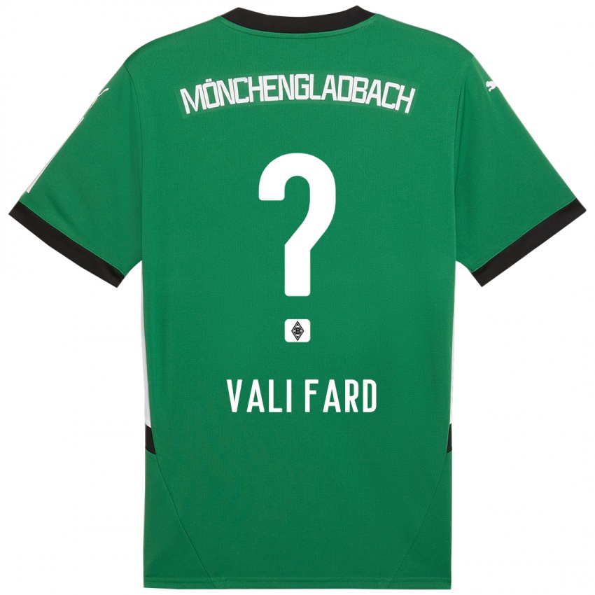 Hombre Camiseta Elias Vali Fard #0 Verde Blanco 2ª Equipación 2024/25 La Camisa Argentina