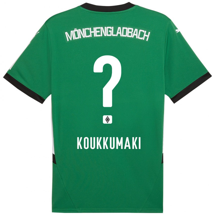 Hombre Camiseta Taavi Koukkumäki #0 Verde Blanco 2ª Equipación 2024/25 La Camisa Argentina