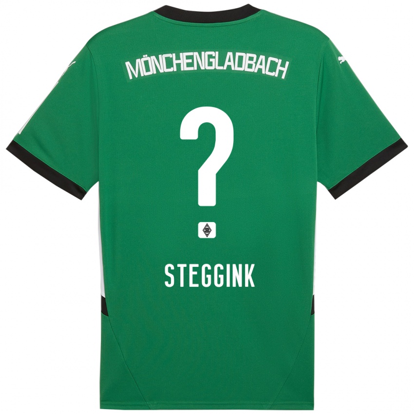 Hombre Camiseta Lennart Steggink #0 Verde Blanco 2ª Equipación 2024/25 La Camisa Argentina