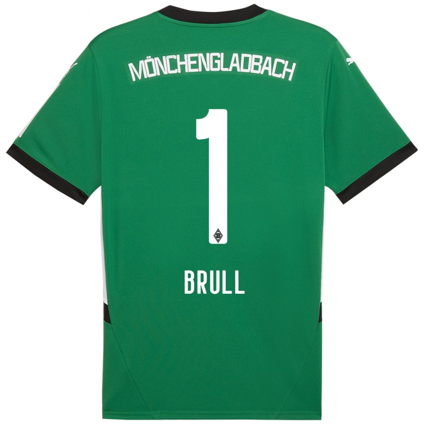 Hombre Camiseta Maximilian Brüll #1 Verde Blanco 2ª Equipación 2024/25 La Camisa Argentina