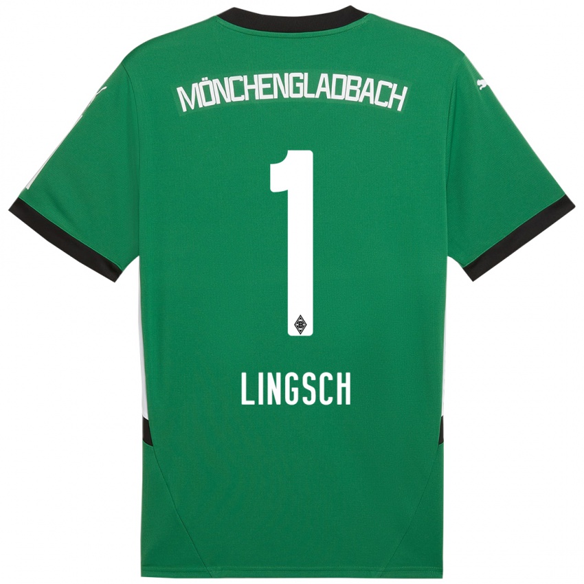 Hombre Camiseta Tina Lingsch #1 Verde Blanco 2ª Equipación 2024/25 La Camisa Argentina