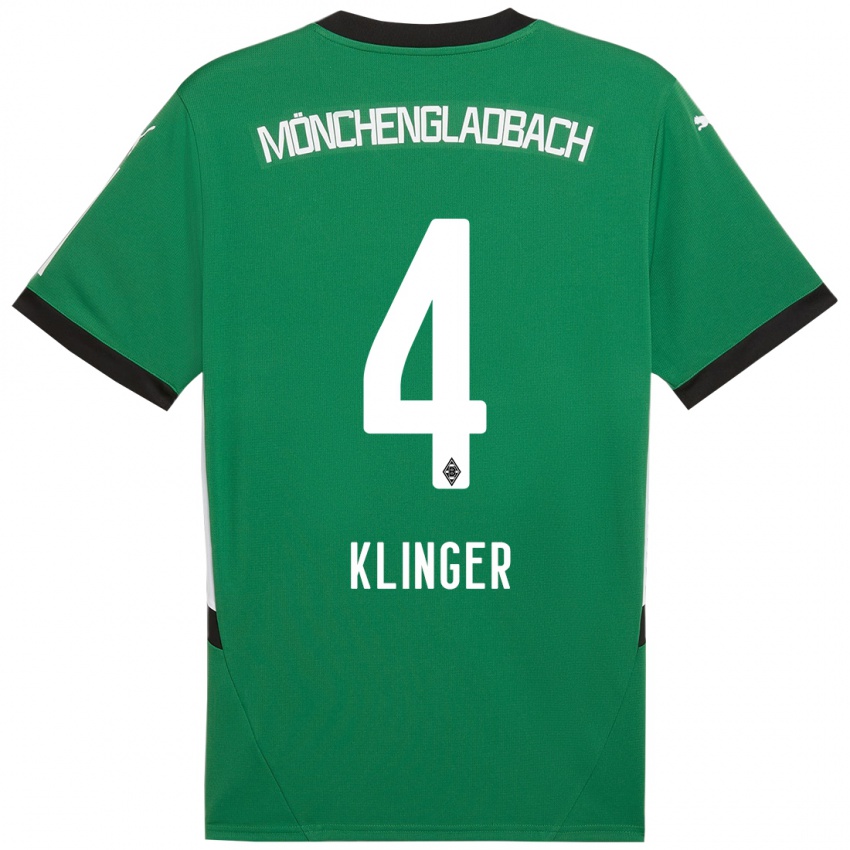 Hombre Camiseta Nina Klinger #4 Verde Blanco 2ª Equipación 2024/25 La Camisa Argentina