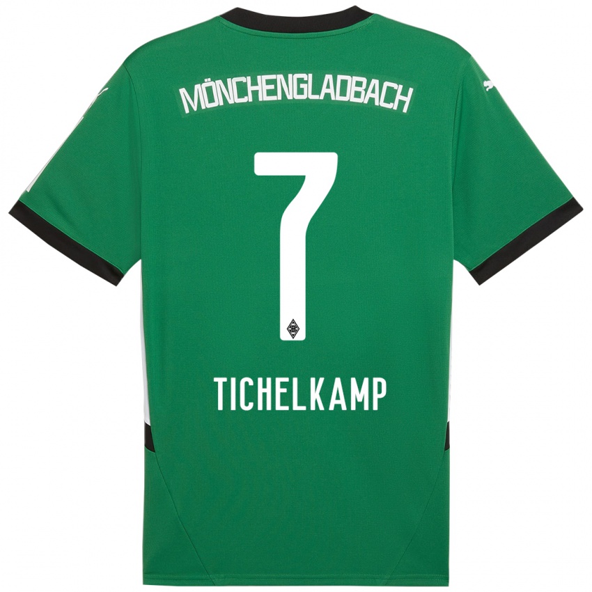 Hombre Camiseta Emily Tichelkamp #7 Verde Blanco 2ª Equipación 2024/25 La Camisa Argentina