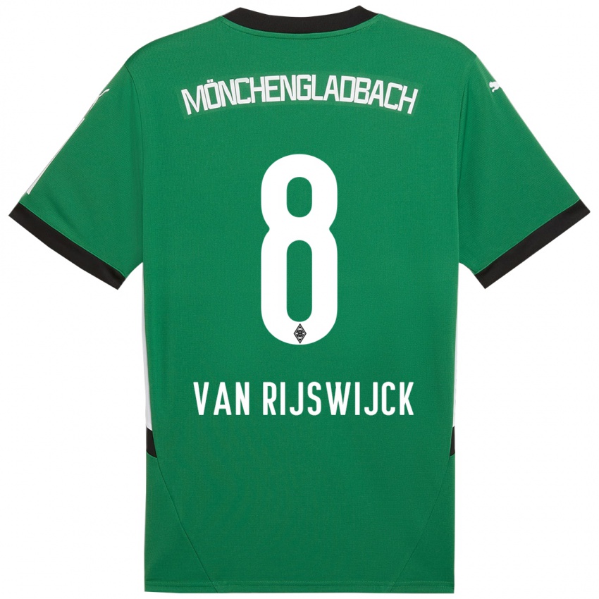 Hombre Camiseta Britt Van Rijswijck #8 Verde Blanco 2ª Equipación 2024/25 La Camisa Argentina