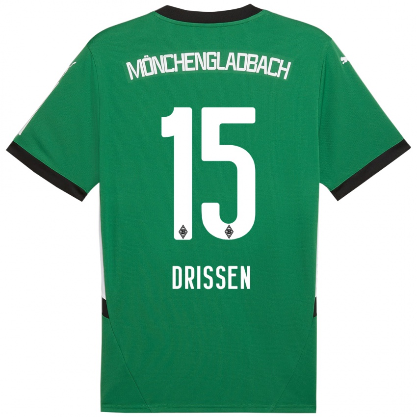 Hombre Camiseta Sam Drissen #15 Verde Blanco 2ª Equipación 2024/25 La Camisa Argentina