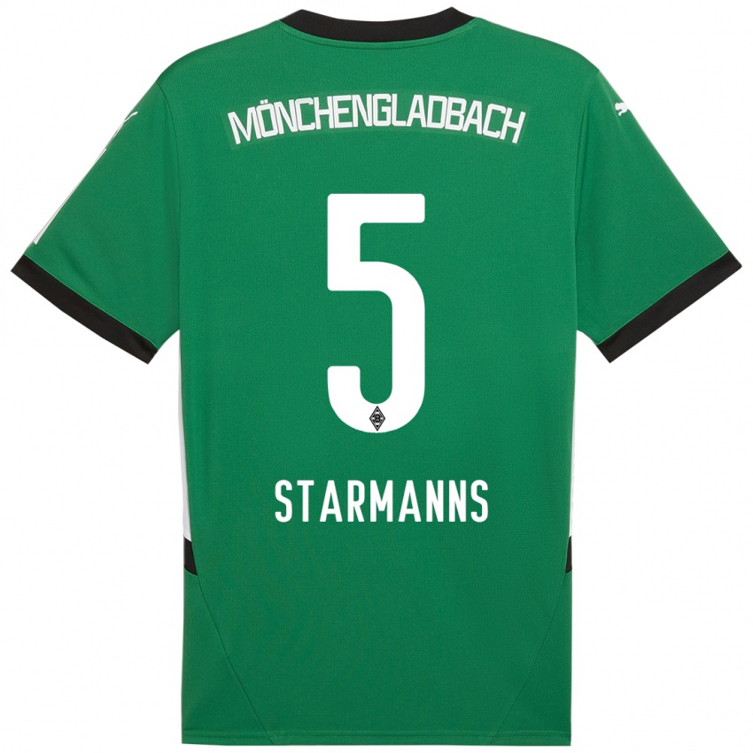 Hombre Camiseta Sandra Starmanns #5 Verde Blanco 2ª Equipación 2024/25 La Camisa Argentina