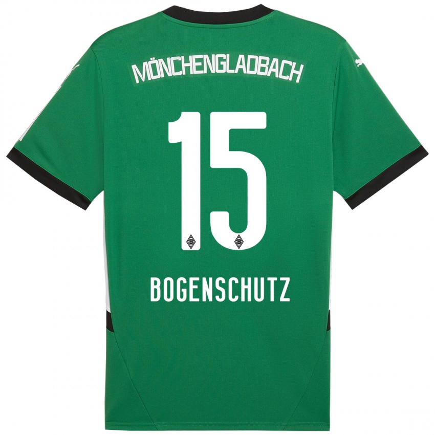 Hombre Camiseta Kerstin Bogenschutz #15 Verde Blanco 2ª Equipación 2024/25 La Camisa Argentina