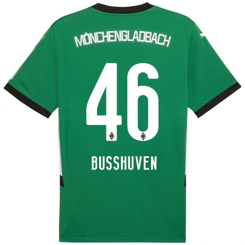 Hombre Camiseta Alina Busshuven #46 Verde Blanco 2ª Equipación 2024/25 La Camisa Argentina