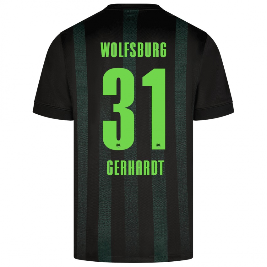 Hombre Camiseta Yannick Gerhardt #31 Verde Oscuro 2ª Equipación 2024/25 La Camisa Argentina