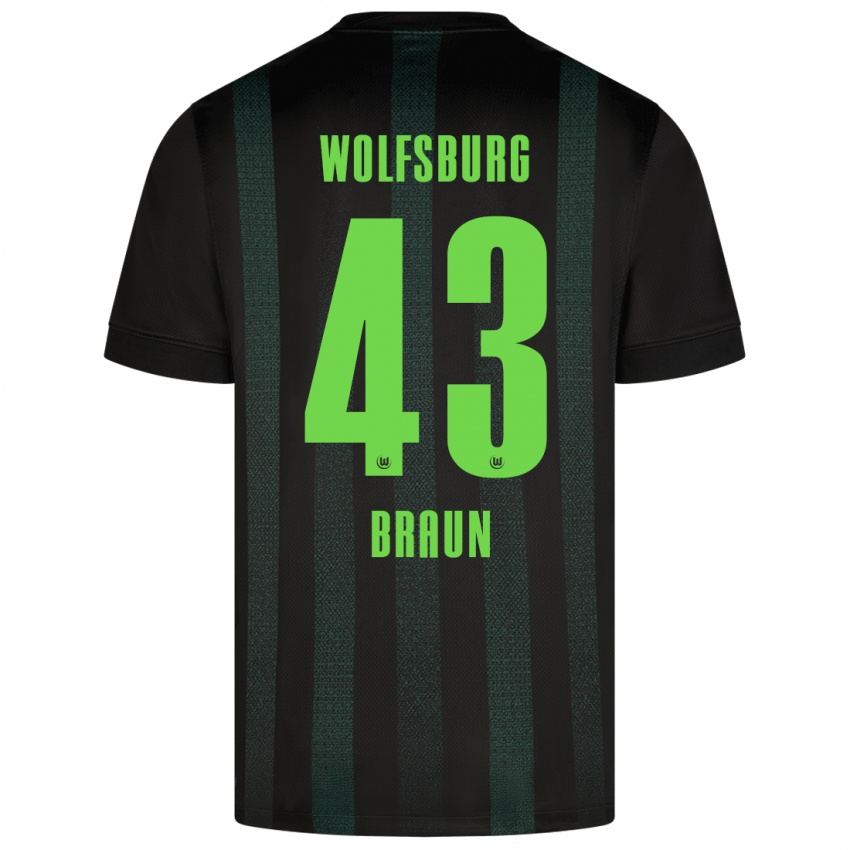 Hombre Camiseta Manuel Braun #43 Verde Oscuro 2ª Equipación 2024/25 La Camisa Argentina