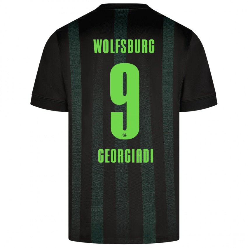 Hombre Camiseta Alexander Georgiadi #9 Verde Oscuro 2ª Equipación 2024/25 La Camisa Argentina