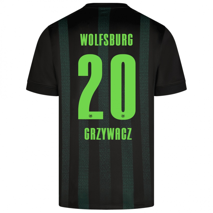 Hombre Camiseta Eryk Grzywacz #20 Verde Oscuro 2ª Equipación 2024/25 La Camisa Argentina