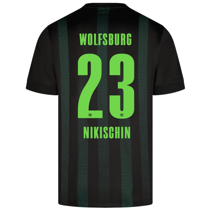 Hombre Camiseta Adrian Nikischin #23 Verde Oscuro 2ª Equipación 2024/25 La Camisa Argentina