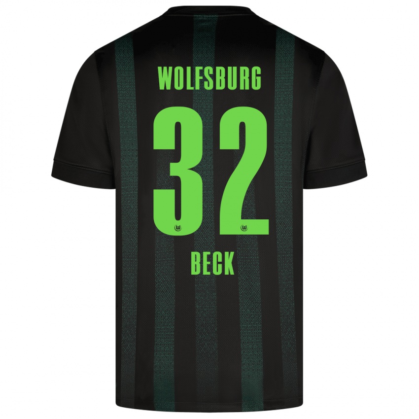 Hombre Camiseta Kiara Beck #32 Verde Oscuro 2ª Equipación 2024/25 La Camisa Argentina