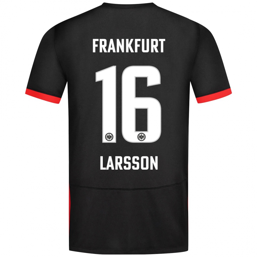 Hombre Camiseta Hugo Larsson #16 Negro 2ª Equipación 2024/25 La Camisa Argentina