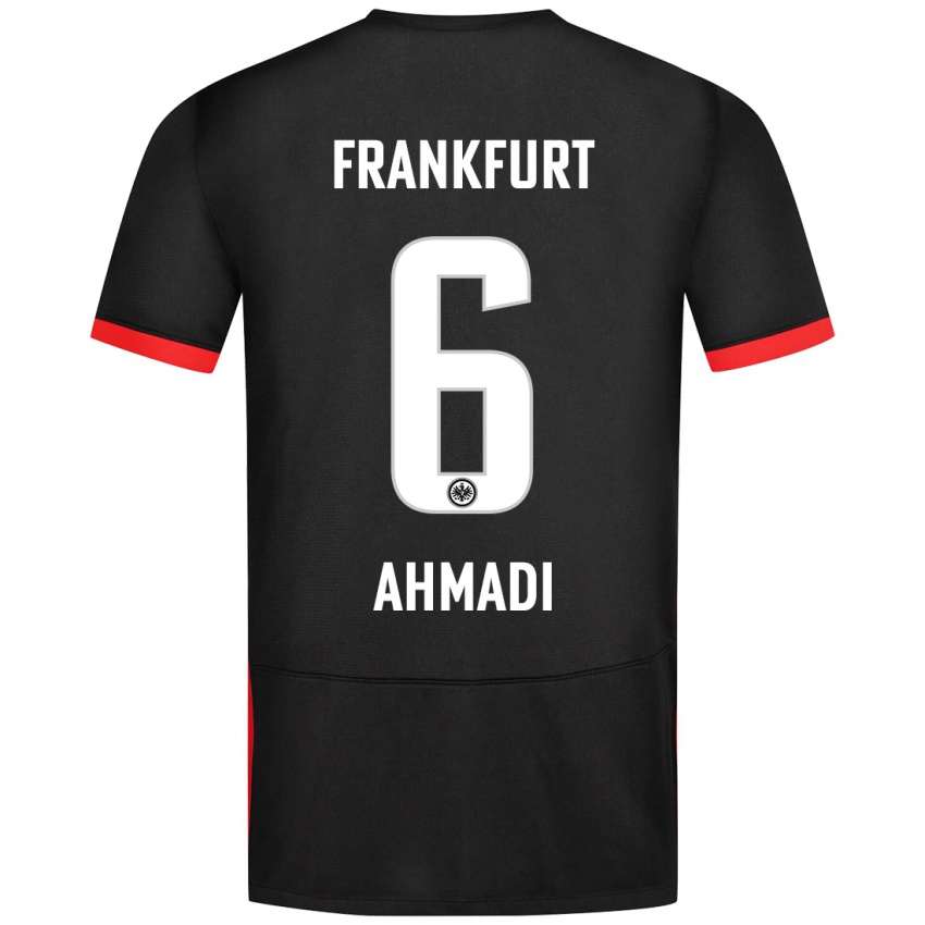 Hombre Camiseta Shayan Ahmadi #6 Negro 2ª Equipación 2024/25 La Camisa Argentina