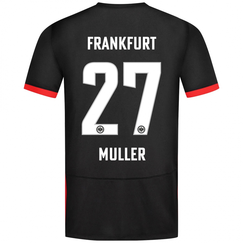 Hombre Camiseta Mark Müller #27 Negro 2ª Equipación 2024/25 La Camisa Argentina