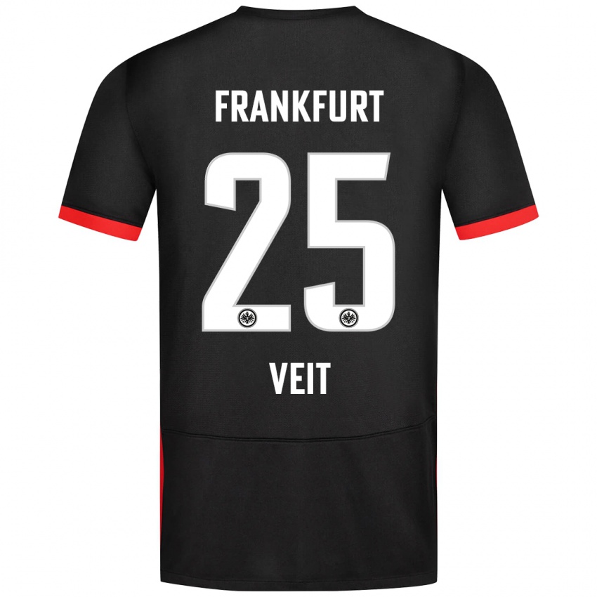 Hombre Camiseta Jella Veit #25 Negro 2ª Equipación 2024/25 La Camisa Argentina