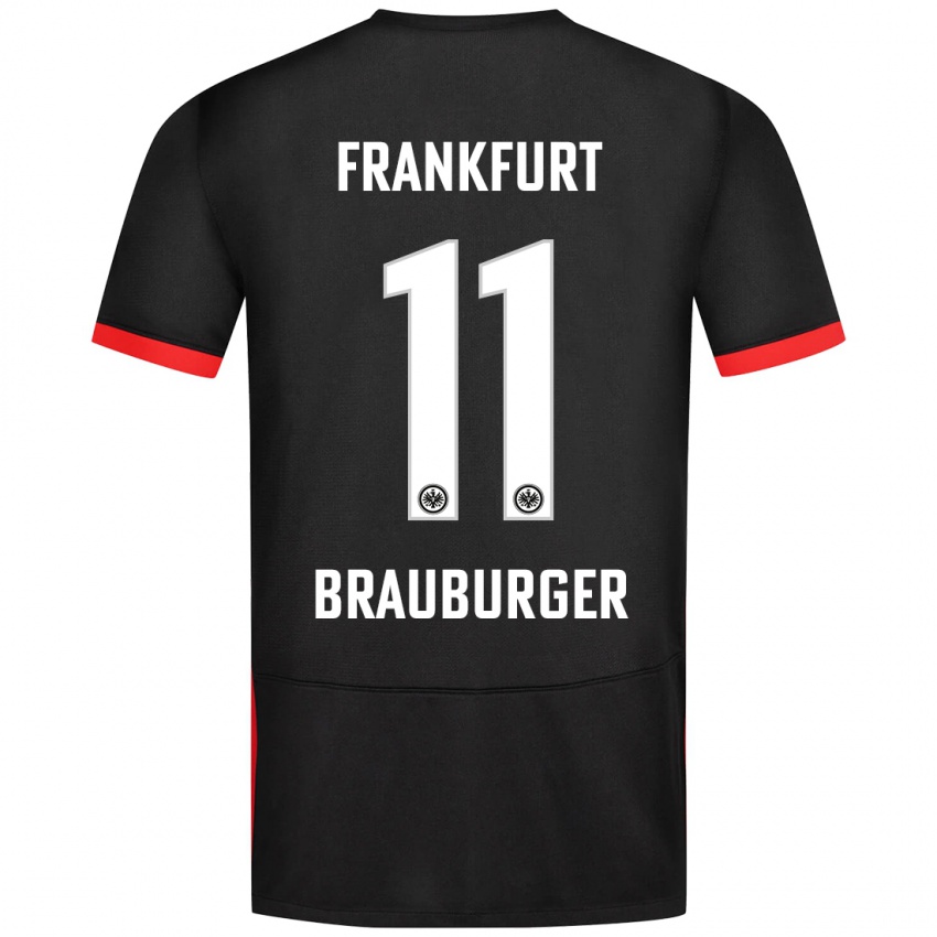 Hombre Camiseta Maximilian Brauburger #11 Negro 2ª Equipación 2024/25 La Camisa Argentina