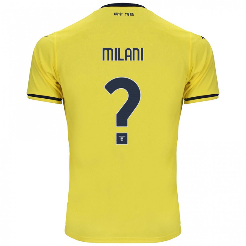 Hombre Camiseta Alessandro Milani #0 Amarillo 2ª Equipación 2024/25 La Camisa Argentina