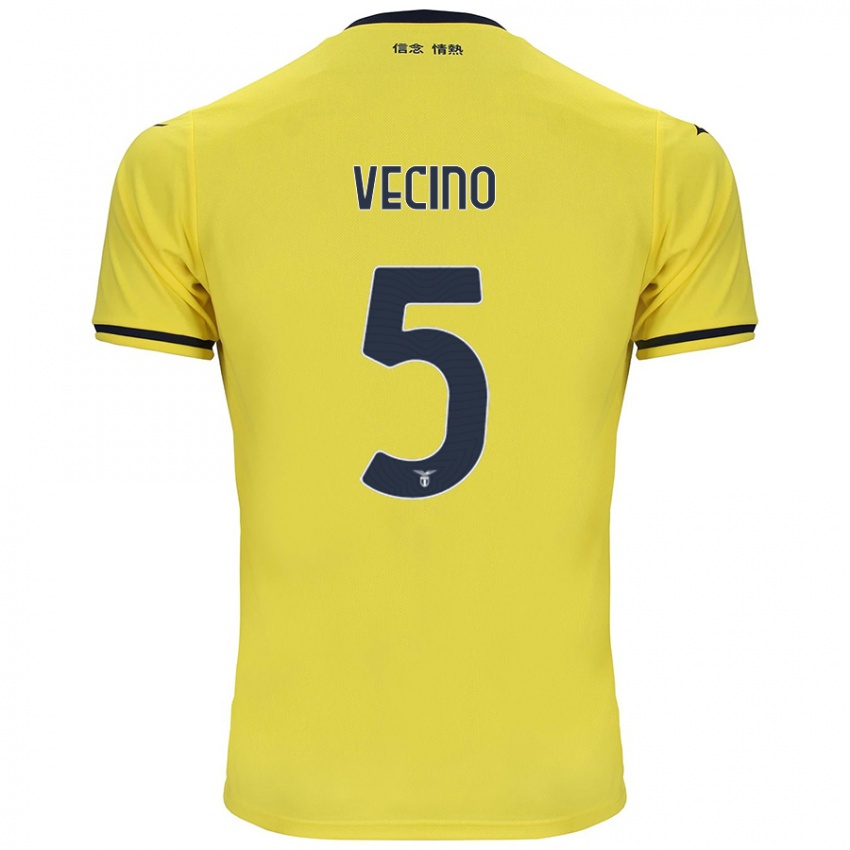 Hombre Camiseta Matías Vecino #5 Amarillo 2ª Equipación 2024/25 La Camisa Argentina