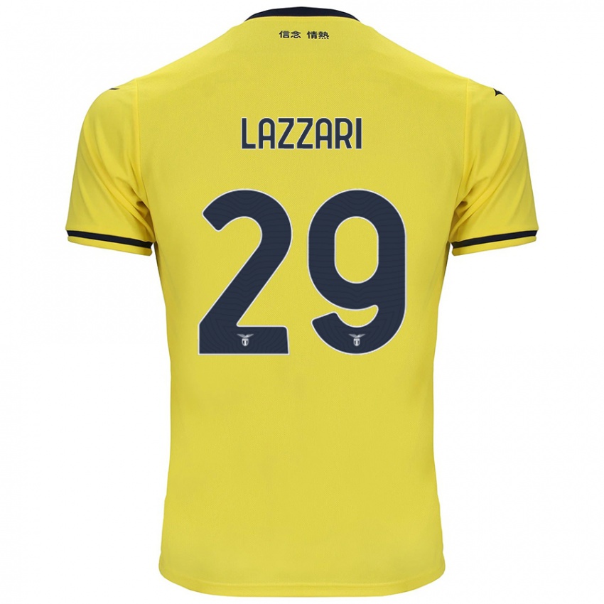 Hombre Camiseta Manuel Lazzari #29 Amarillo 2ª Equipación 2024/25 La Camisa Argentina