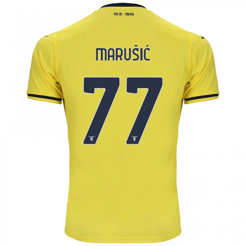 Hombre Camiseta Adam Marusic #77 Amarillo 2ª Equipación 2024/25 La Camisa Argentina