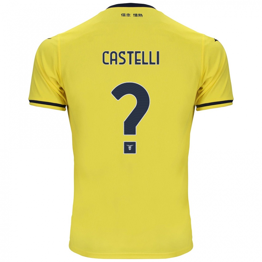 Hombre Camiseta Valerio Castelli #0 Amarillo 2ª Equipación 2024/25 La Camisa Argentina