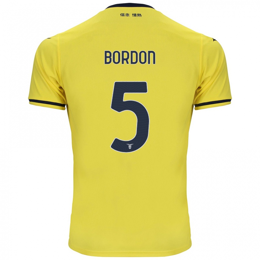 Hombre Camiseta Filipe Bordon #5 Amarillo 2ª Equipación 2024/25 La Camisa Argentina