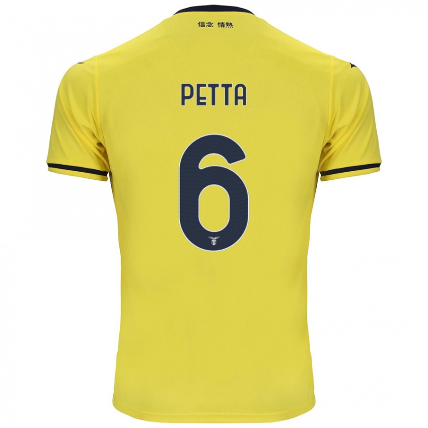 Hombre Camiseta Andrea Petta #6 Amarillo 2ª Equipación 2024/25 La Camisa Argentina