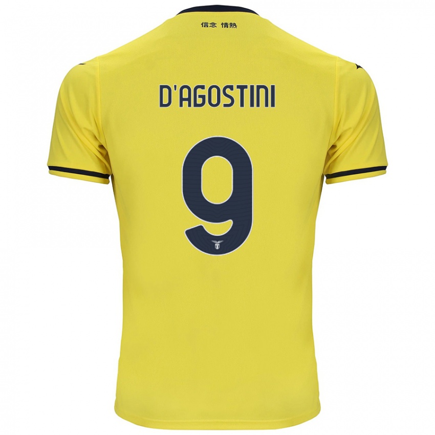 Hombre Camiseta Lorenzo D'agostini #9 Amarillo 2ª Equipación 2024/25 La Camisa Argentina