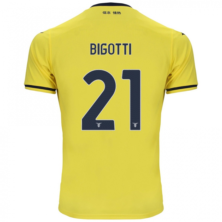 Hombre Camiseta Massimo Bigotti #21 Amarillo 2ª Equipación 2024/25 La Camisa Argentina