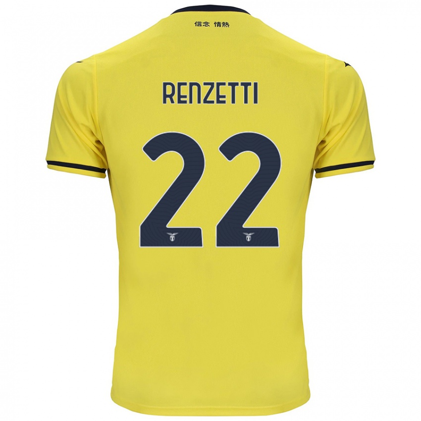 Hombre Camiseta Davide Renzetti #22 Amarillo 2ª Equipación 2024/25 La Camisa Argentina