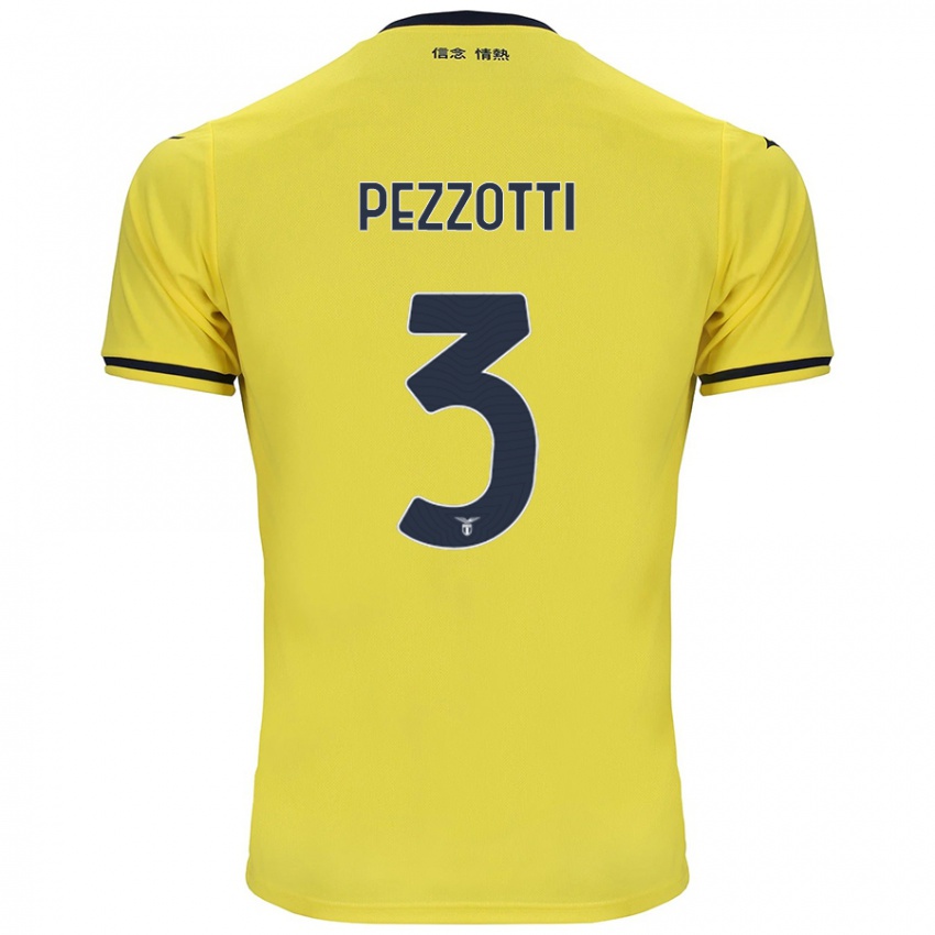 Hombre Camiseta Arianna Pezzotti #3 Amarillo 2ª Equipación 2024/25 La Camisa Argentina