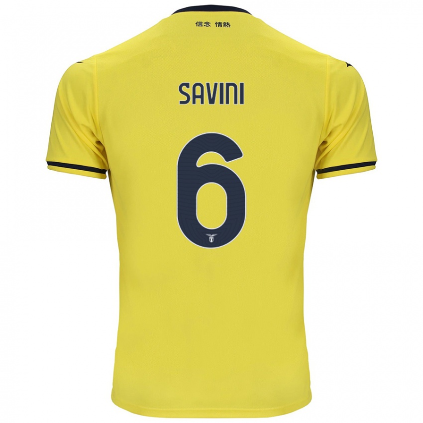 Hombre Camiseta Federica Savini #6 Amarillo 2ª Equipación 2024/25 La Camisa Argentina