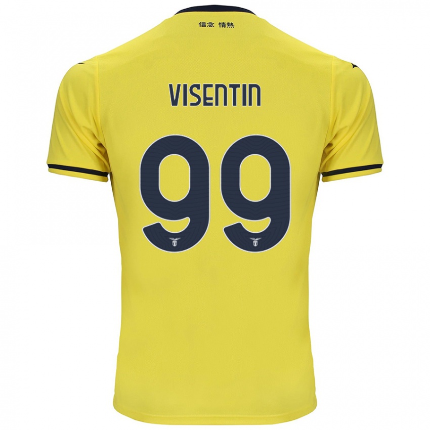 Hombre Camiseta Noemi Visentin #99 Amarillo 2ª Equipación 2024/25 La Camisa Argentina