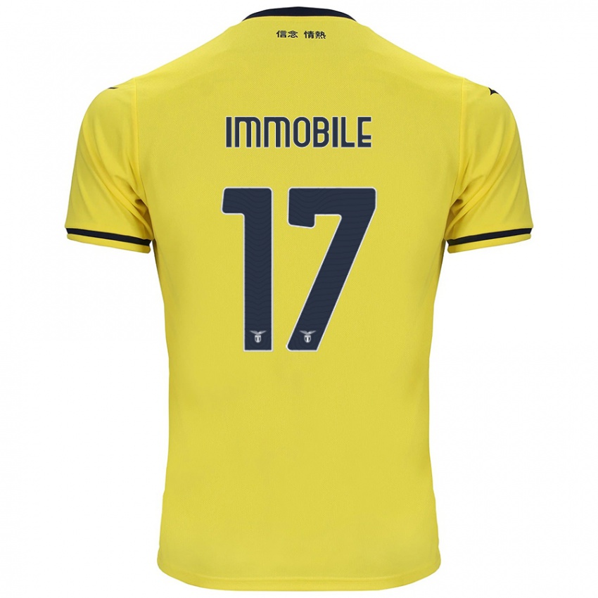 Hombre Camiseta Ciro Immobile #17 Amarillo 2ª Equipación 2024/25 La Camisa Argentina