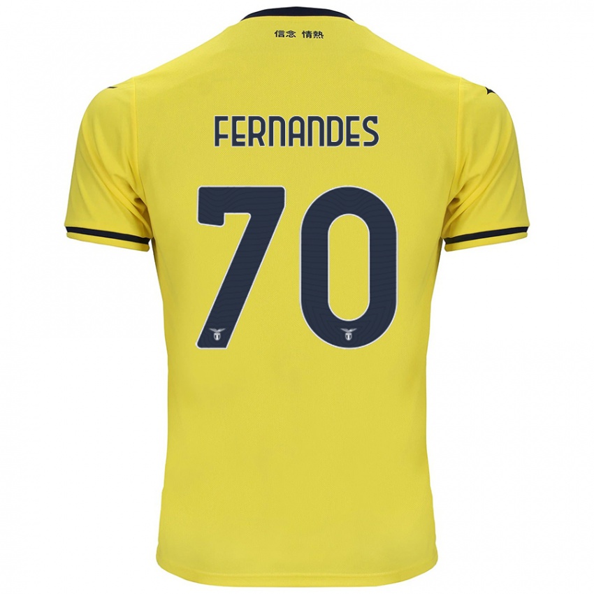 Hombre Camiseta Saná Fernandes #70 Amarillo 2ª Equipación 2024/25 La Camisa Argentina