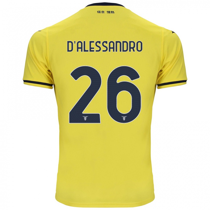 Hombre Camiseta Mattya D'alessandro #26 Amarillo 2ª Equipación 2024/25 La Camisa Argentina