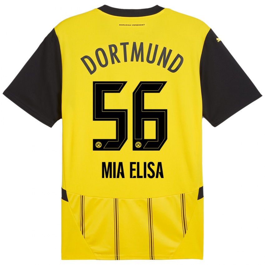 Mujer Camiseta Bomnuter Mia Elisa #56 Amarillo Negro 1ª Equipación 2024/25 La Camisa Argentina