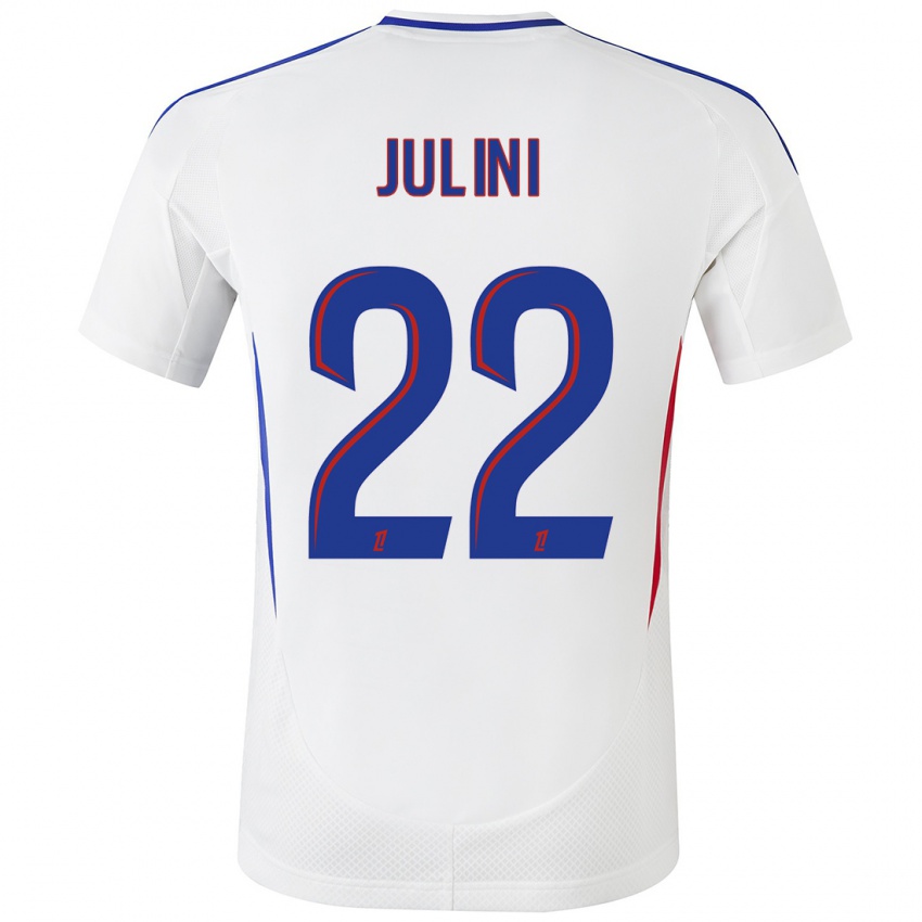 Mujer Camiseta Sally Julini #22 Blanco Azul 1ª Equipación 2024/25 La Camisa Argentina