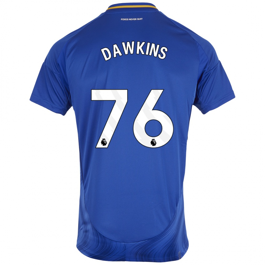 Mujer Camiseta Kartell Dawkins #76 Azul Blanco 1ª Equipación 2024/25 La Camisa Argentina