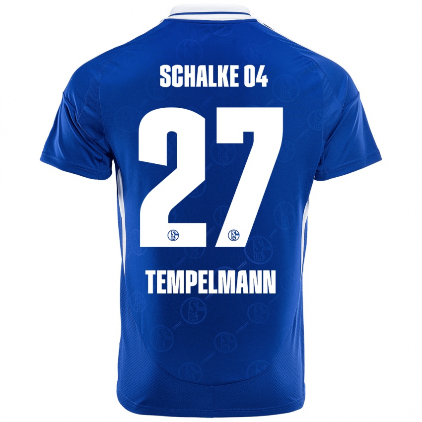 Mujer Camiseta Lino Tempelmann #27 Azul Real 1ª Equipación 2024/25 La Camisa Argentina