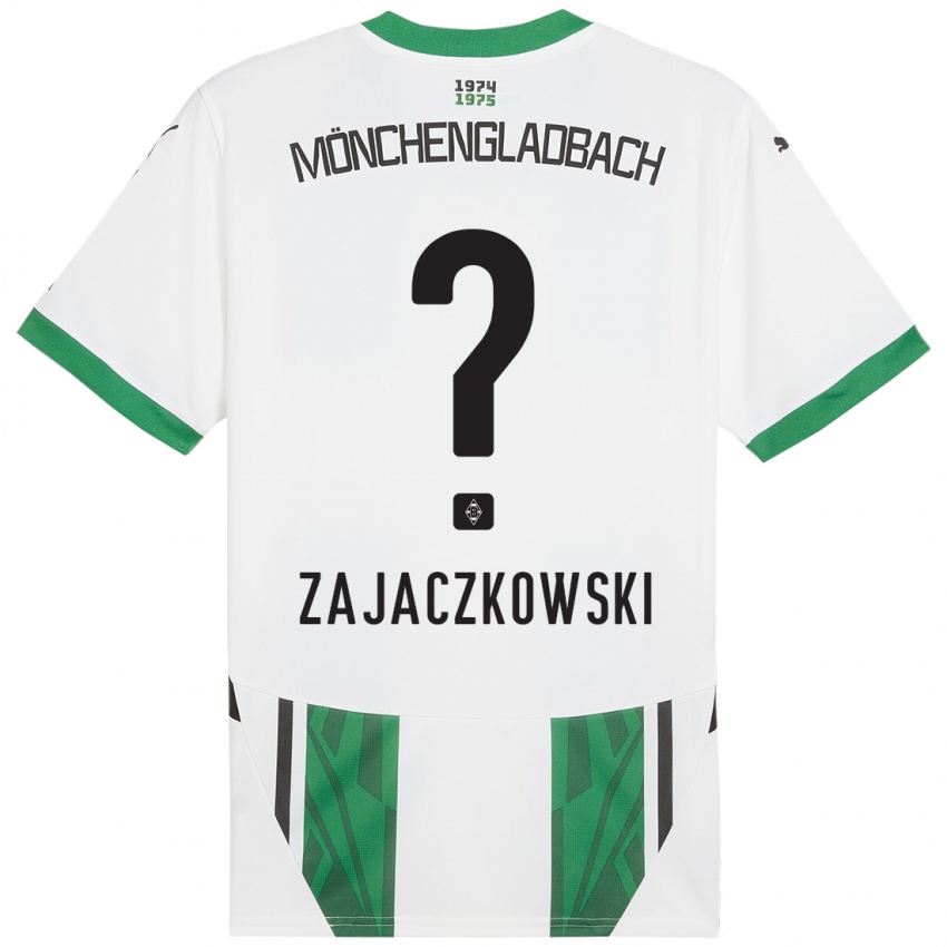 Mujer Camiseta Vincent Zajaczkowski #0 Blanco Verde 1ª Equipación 2024/25 La Camisa Argentina