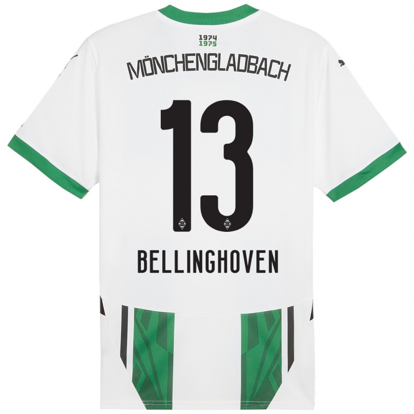 Mujer Camiseta Christina Bellinghoven #13 Blanco Verde 1ª Equipación 2024/25 La Camisa Argentina